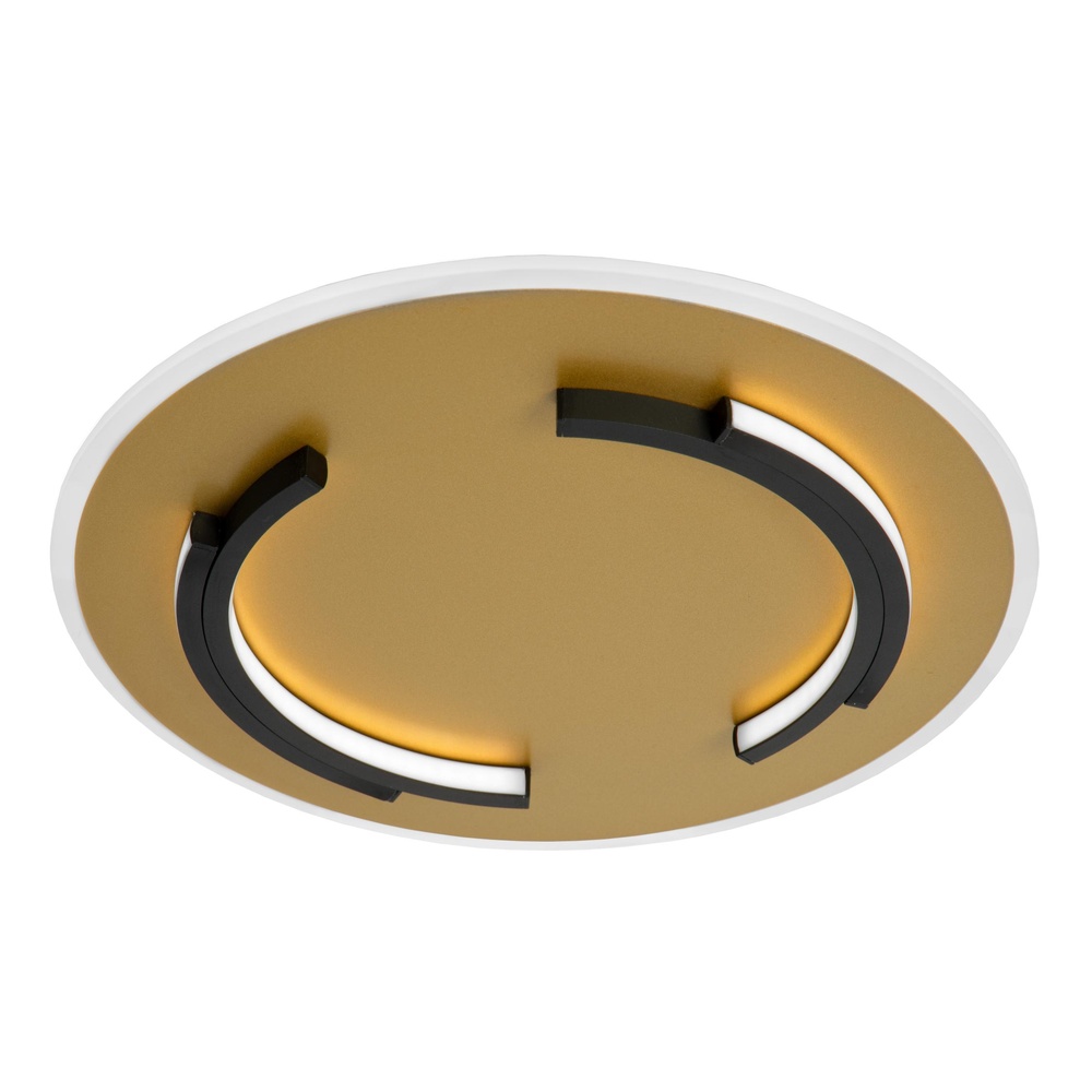 Lucide Design plafonniereAndreas Ø 39,6cm - 30W zwart met goud - 44113/30/02